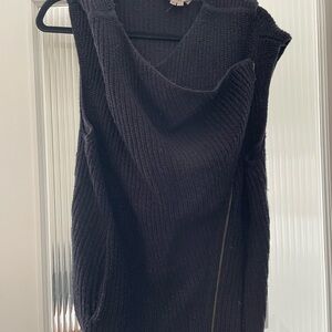 Black Knit Sleeveless Sweater